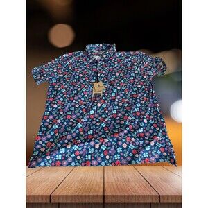 NWT Chubbies Performance Lightweight Polo Spring Pedal Blue Mens Large UPF 50